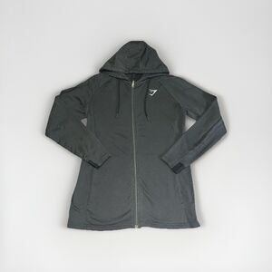 Gymshark Mens size medium Full Zip‎ Hoodie Sweatshirt black